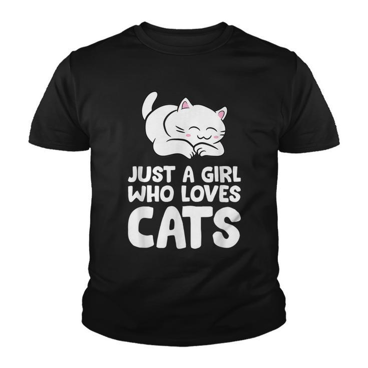 Just A Girl Who Loves Cats  Youth T-shirt