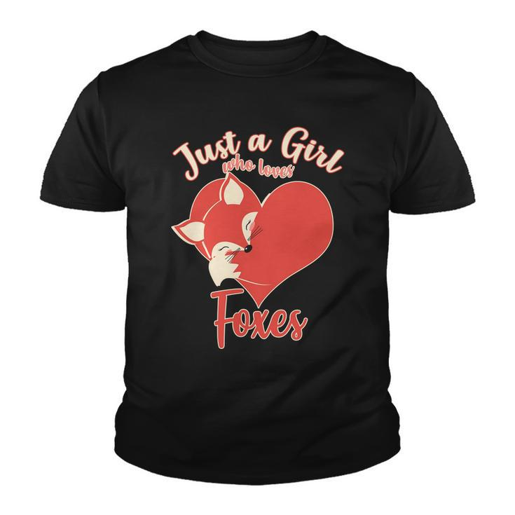 Just A Girl Who Loves Foxes Graphic Design Printed Casual Daily Basic Youth T-shirt