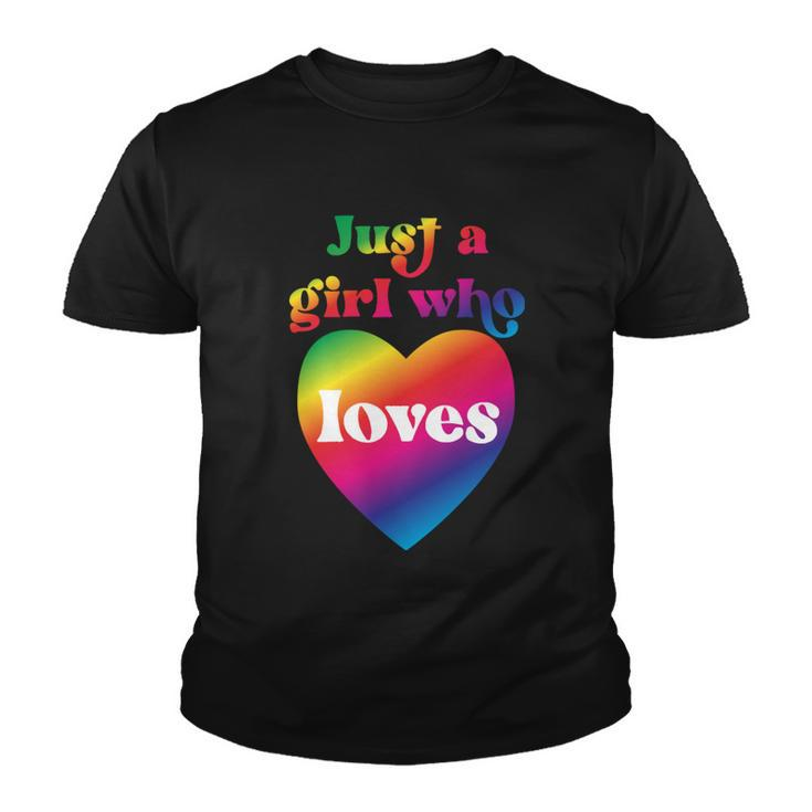 Just A Girl Who Loves Just A Girl Who Loves Graphic Design Printed Casual Daily Basic Youth T-shirt