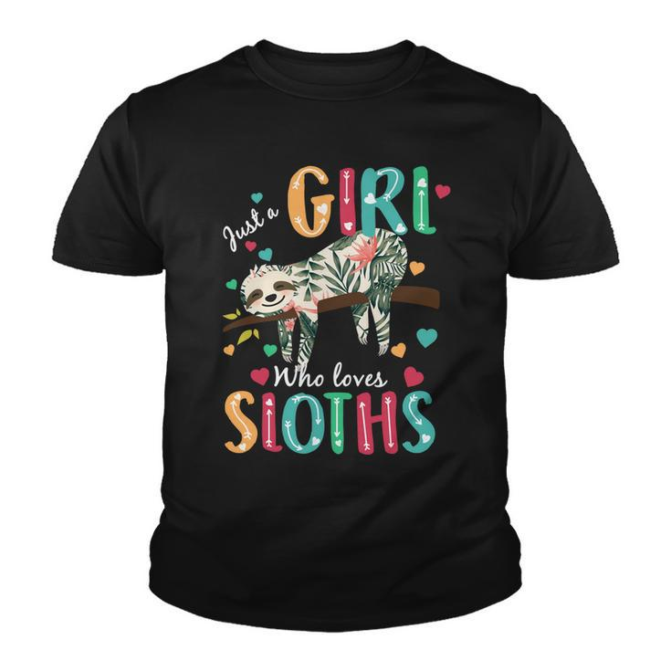 Just A Girl Who Loves Sloths Youth T-shirt