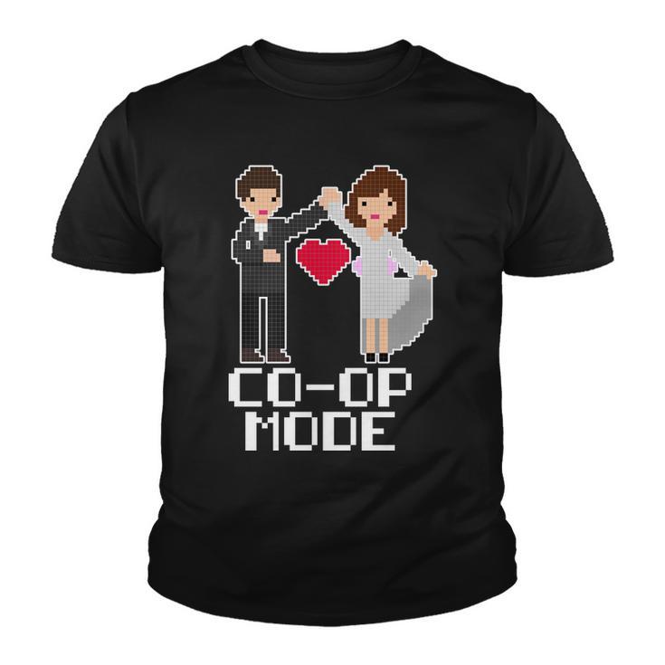 Just Married Co-Op Mode Funny Marriage Youth T-shirt