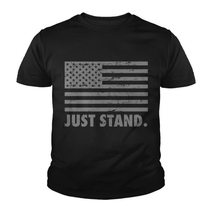 Just Stand Grey Style Flag Tshirt Youth T-shirt