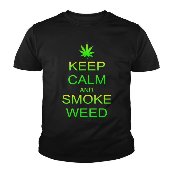 Keep Calm And Smoke Weed Youth T-shirt