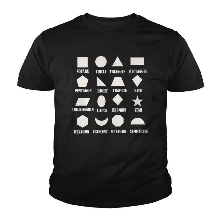 Kids Geometric Shapes Cute Kids Gift Youth T-shirt