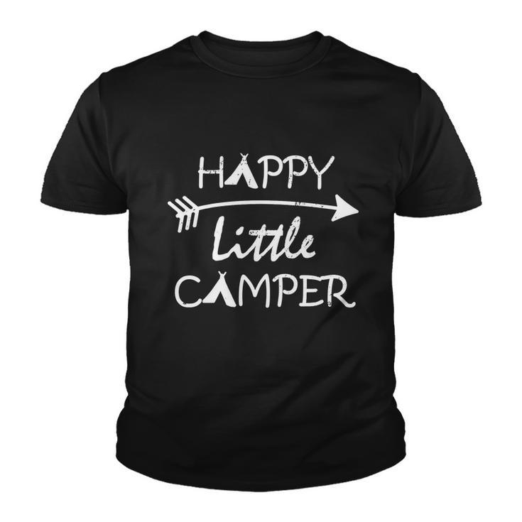 Kids Happy Little Camper Funny Gift Camping Gift Tshirt Youth T-shirt