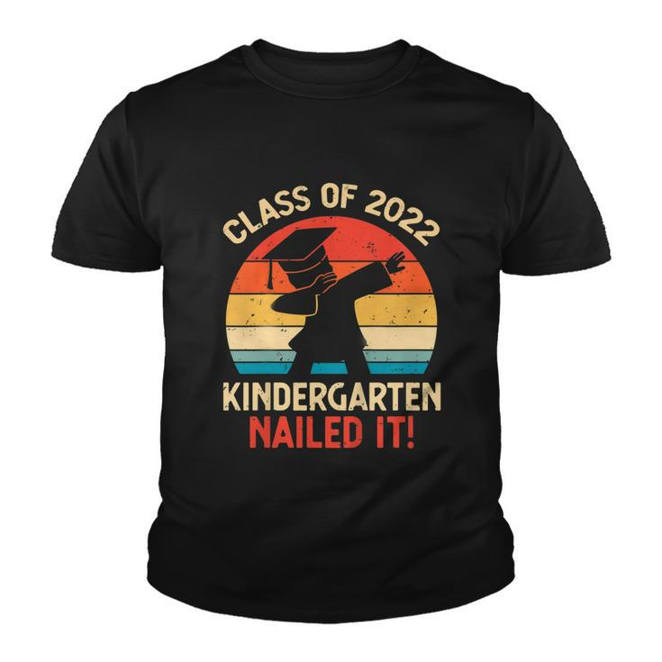 Kids Kindergarten Graduation Dabbing Boy Class Of 2022 Nailed It Youth T-shirt