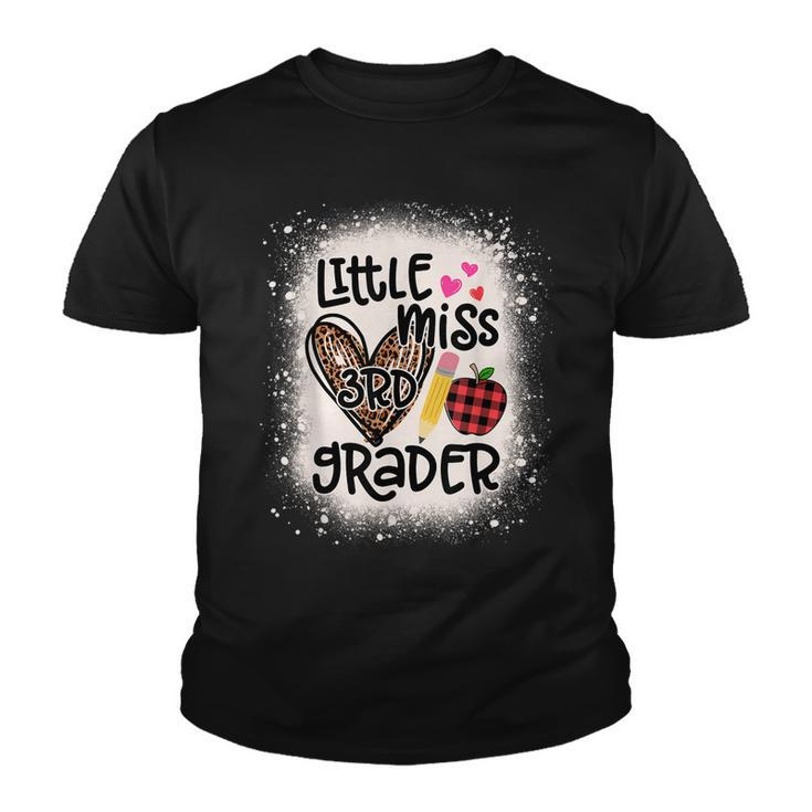 Kids Leopard Little Miss 3Rd Grader Bleached 3Rd Grade Girls  Youth T-shirt