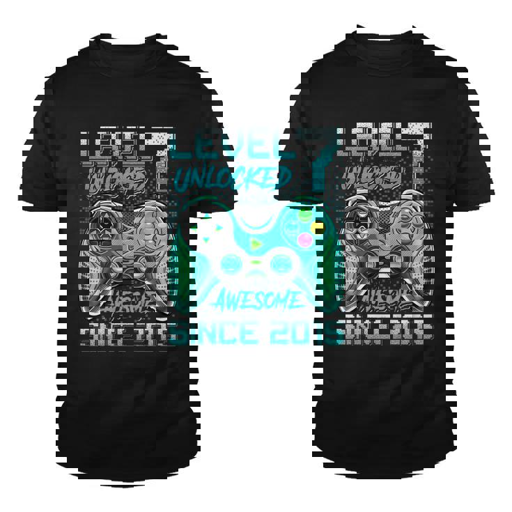 Kids Level 7 Unlocked Shirt Funny Video Gamer 7th Birthday Gift Kids Level 7 Unlocked Shirt Funny Video Gamer 7th Birthday Gift