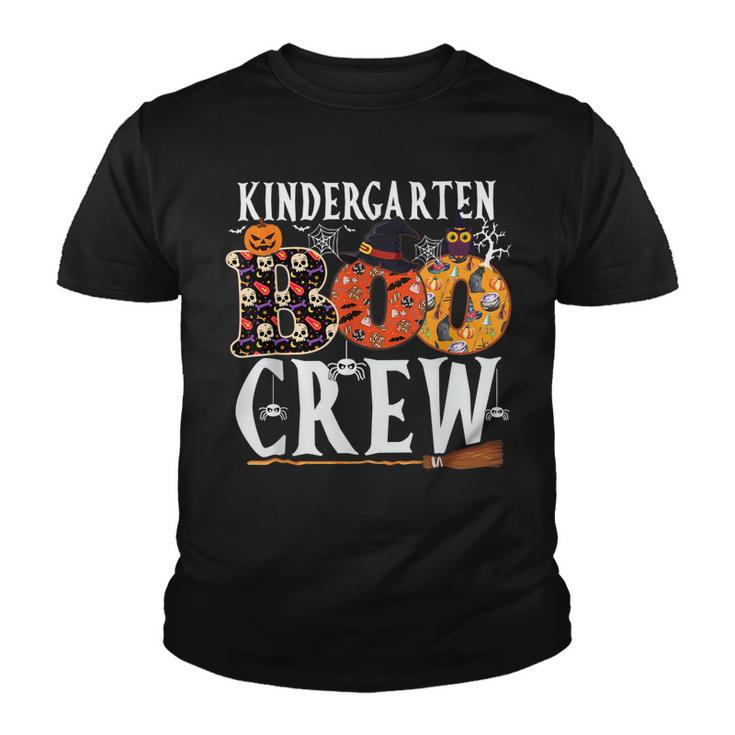 Kindergarten Boo Crew Teachers Halloween Costume Funny Youth T-shirt