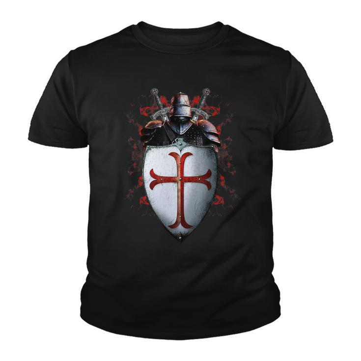 Knights Templar T Shirt - The Brave Knights The Warrior Of God Youth T-shirt