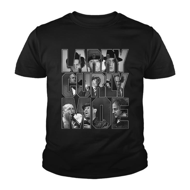 Larry Curly Moe Three Stooges Youth T-shirt