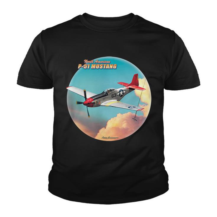 Larry Grossman - P-51 Mustang Plane Tshirt Youth T-shirt