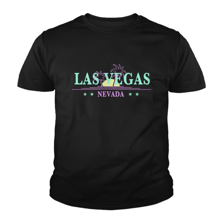 Las Vegas Retro Sunset Palm Trees Youth T-shirt