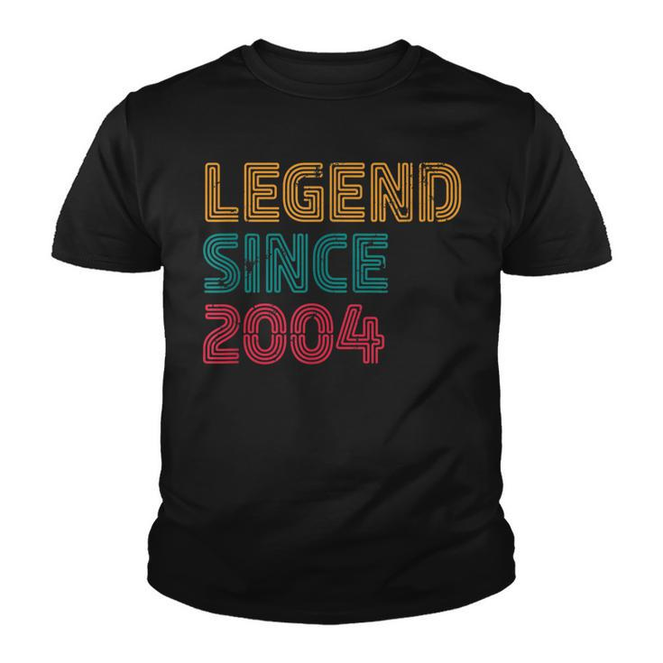 Legend Since 2004 18 Years Old Retro Born 2004 18Th Birthday  Youth T-shirt