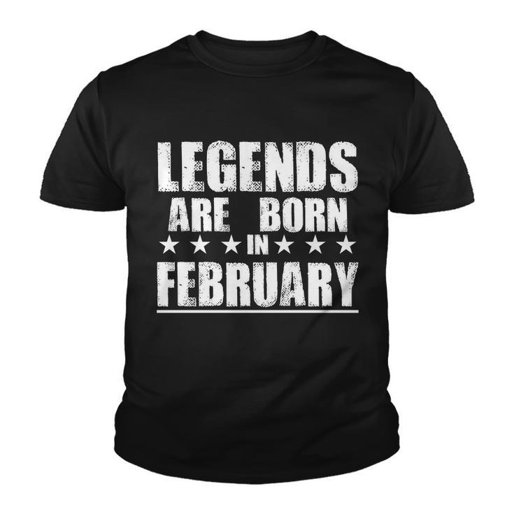 Legends Are Born In February Birthday T-Shirt Graphic Design Printed Casual Daily Basic Youth T-shirt