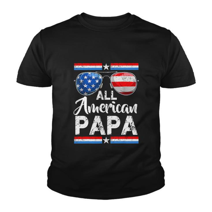 Leopard American Flag America Us 4Th Of July Youth T-shirt