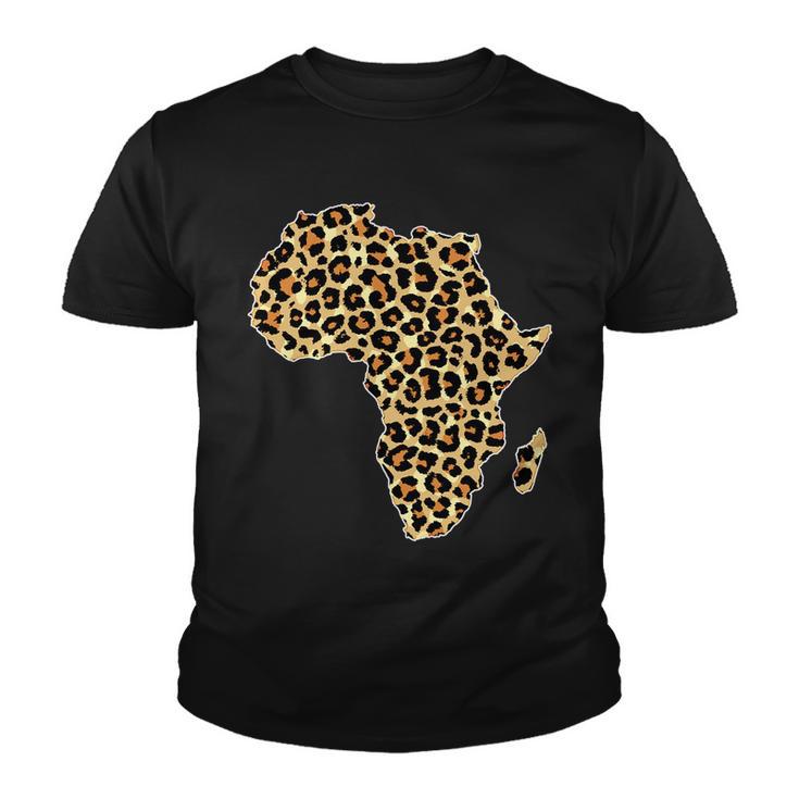 Leopard Print African Map Of Africa Tshirt Youth T-shirt