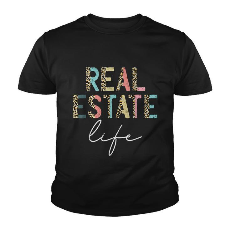 Leopard Real Estate Life Agent Realtor Investor Home Broker Tshirt Youth T-shirt