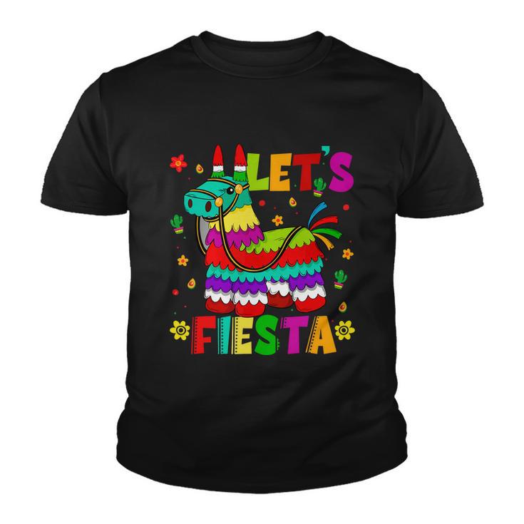 Lets Fiesta Cinco De Mayo Mexican Party Mexico Donkey Pinata Youth T-shirt