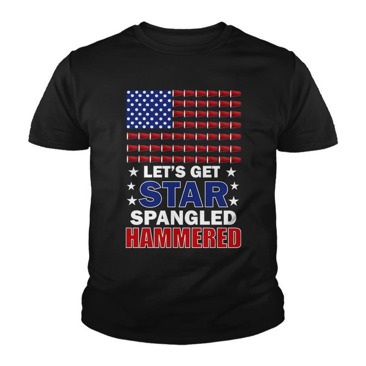 Lets Get Star Spangled Hammered Tshirt Youth T-shirt