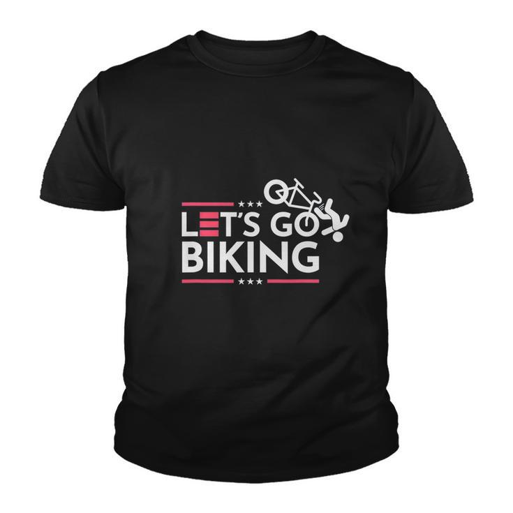 Lets Go Biking Joe Biden Joe Brandon Youth T-shirt