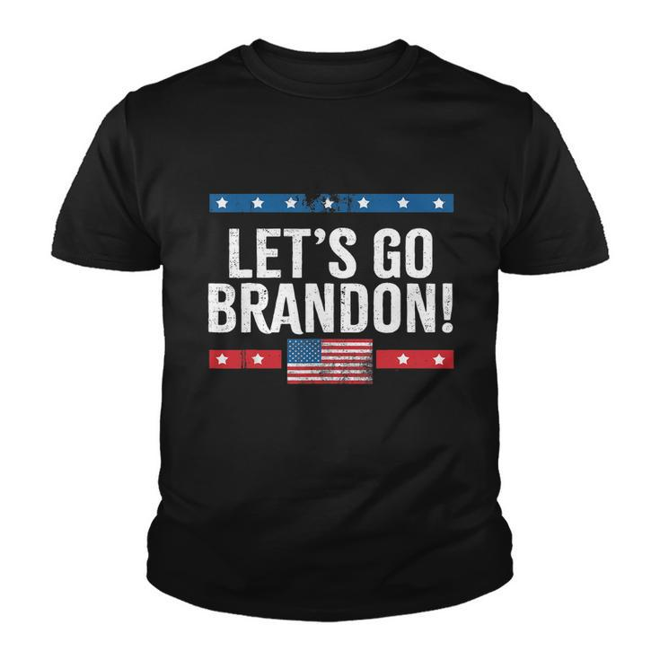 Lets Go Brandon Lets Go Brandon Vintage Us Flag Tshirt Youth T-shirt