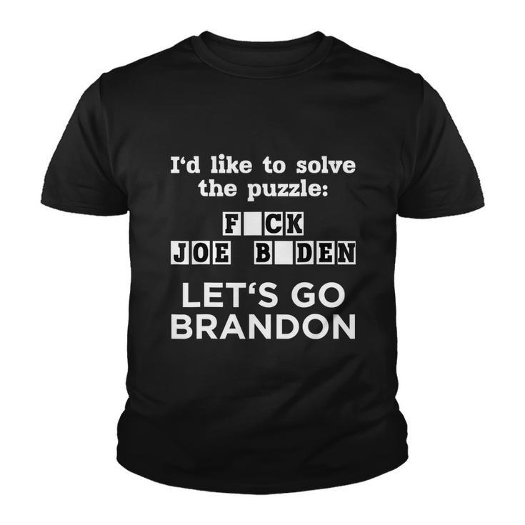 Lets Go Brandon Us Solve The Puzzle Youth T-shirt