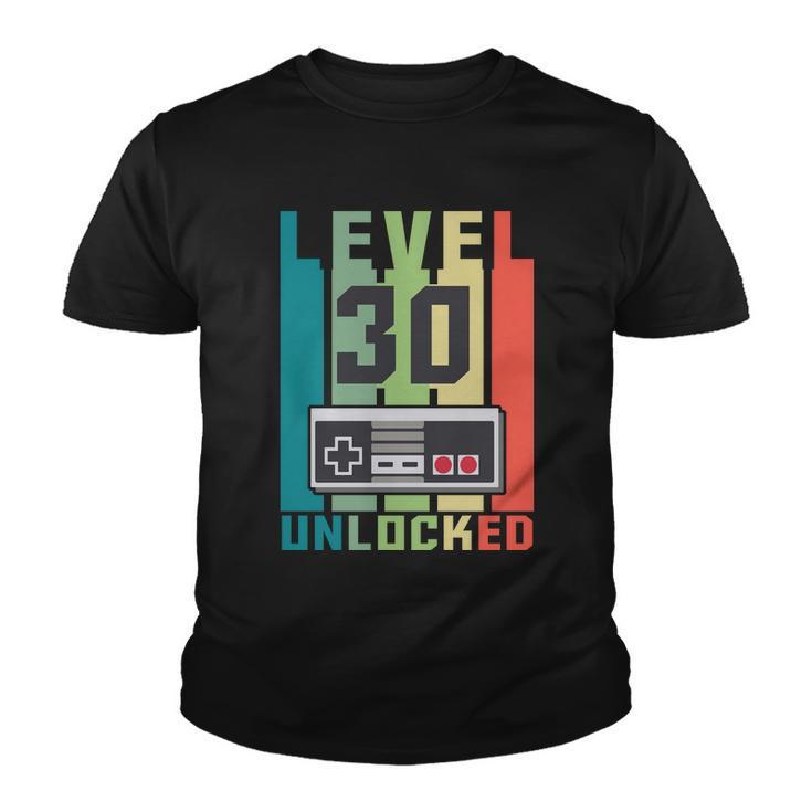 Level 30 Unlocked Funny Retro Gamer Birthday Tshirt Youth T-shirt