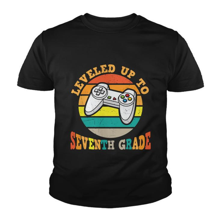 Leveled Up To 7Th Grade First Day Of School Back To School Youth T-shirt