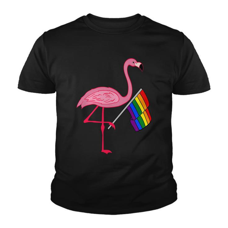 Lgbt Flamingo Pride Flag Youth T-shirt