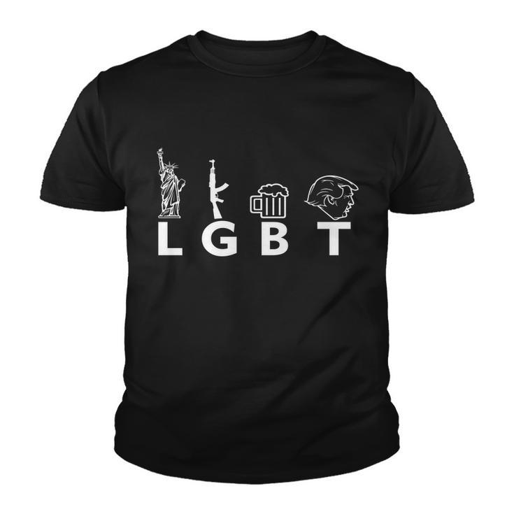 Lgbt Lady Liberty Guns Beer Trump Donald Trump Tshirt Youth T-shirt