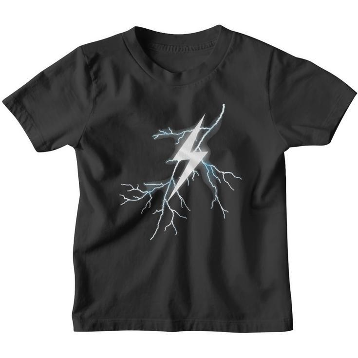 Lightning Thunder Bolt Strike Apparel Boys Girls Men Youth T-shirt
