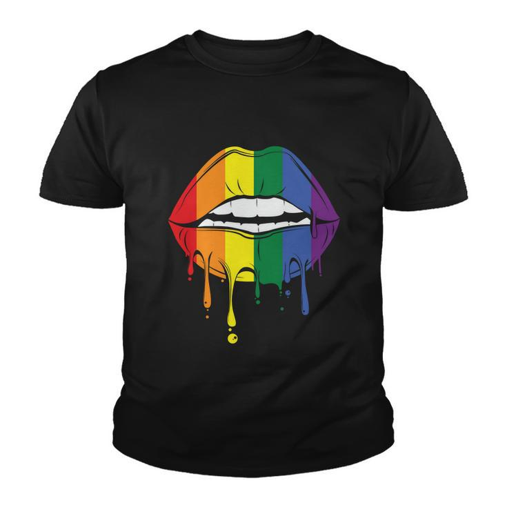 Lips Lgbt Gay Pride Lesbian Bisexual Ally Quote V2 Youth T-shirt