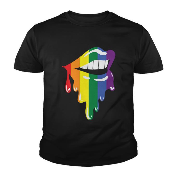 Lips Lgbt Gay Pride Lesbian Bisexual Ally Quote Youth T-shirt