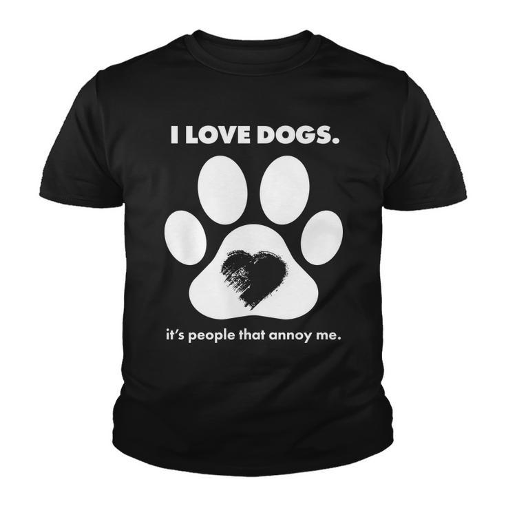 Love Dogs Hate People Tshirt Youth T-shirt