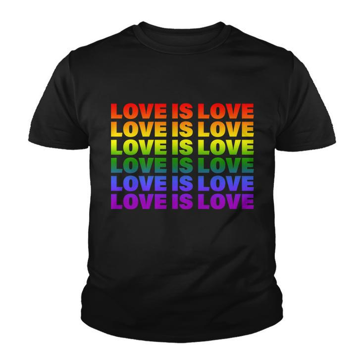 Love Is Love Lgbtq Rainbow Youth T-shirt