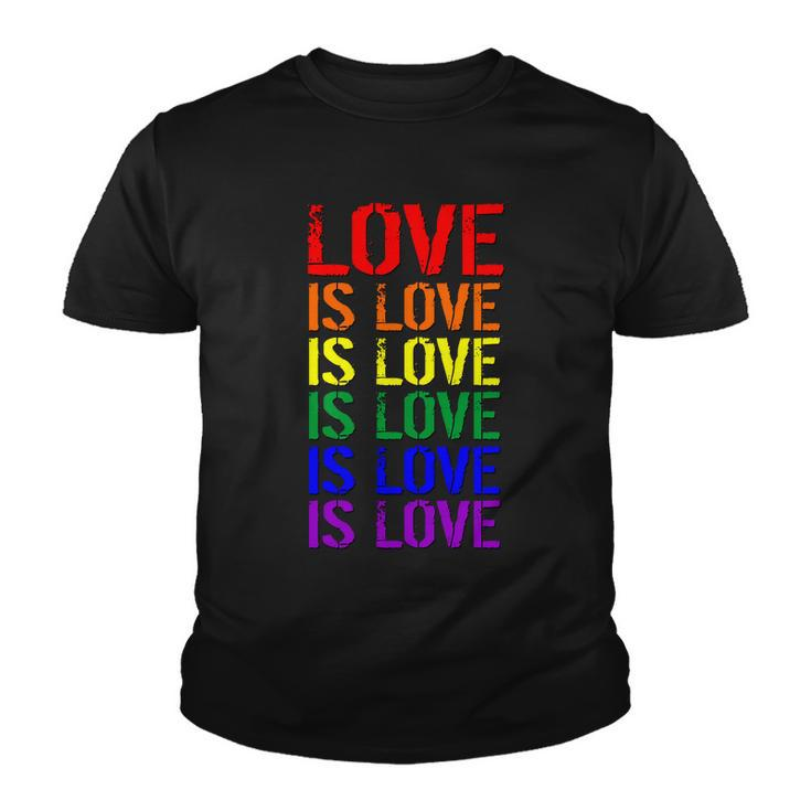 Love Is Love Rainbow Colors Youth T-shirt