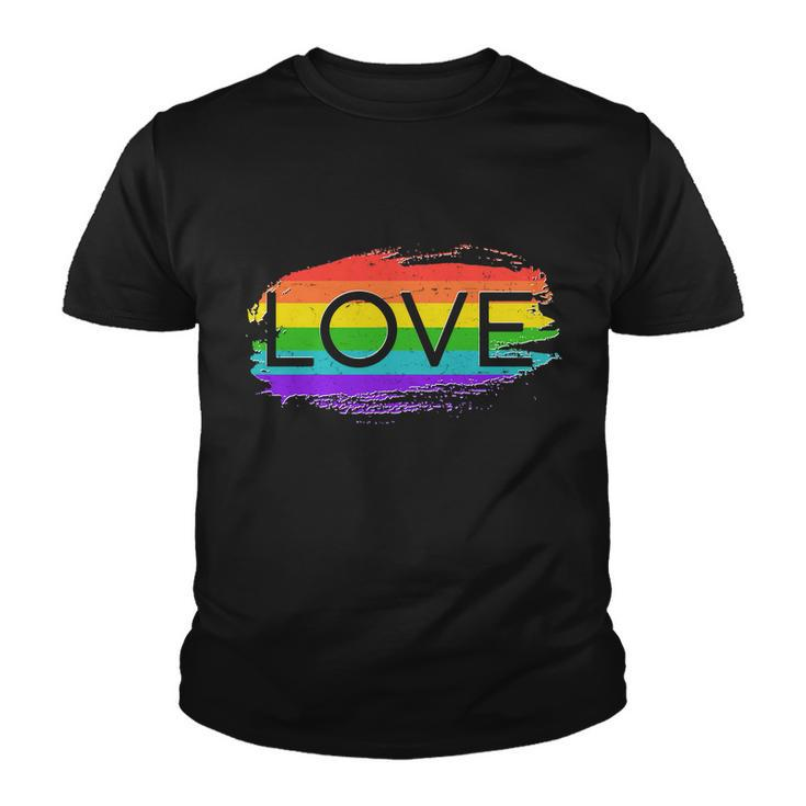 Love Rainbow Paint Gay Pride Tshirt Youth T-shirt