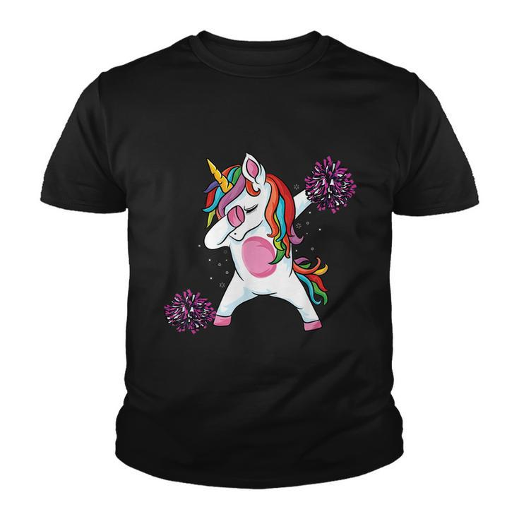 Magical Dabbing Unicorn Cheer Cute Unicorn Cheerleading Graphic Design Printed Casual Daily Basic Youth T-shirt