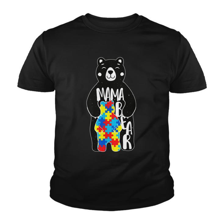 Mama Bear Autism Awareness Tshirt Youth T-shirt