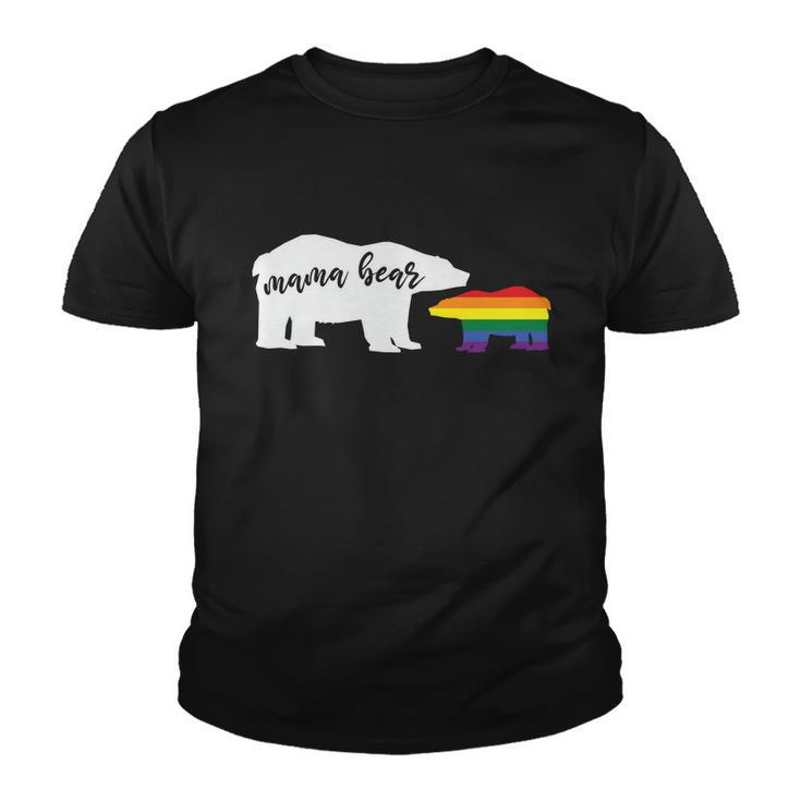 Mama Bear Lgbt Gay Pride Lesbian Bisexual Ally Quote Youth T-shirt