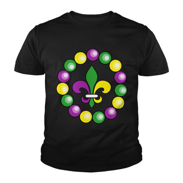 Mardi Gras Beads V2 Youth T-shirt