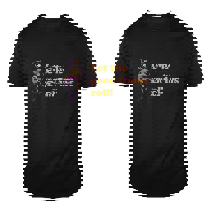 Mardi Gras Let The Good Times Roll Graphic Design Printed Casual Daily Basic Youth T-shirt
