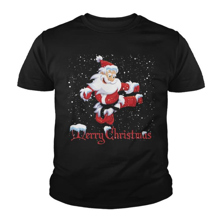 Martial Art Christmas Santa Taekwondo Youth T-shirt