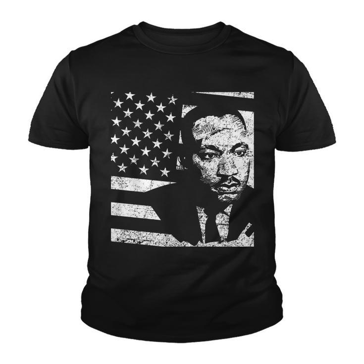 Martin Luther King Jr Distressed Mlk Flag Youth T-shirt