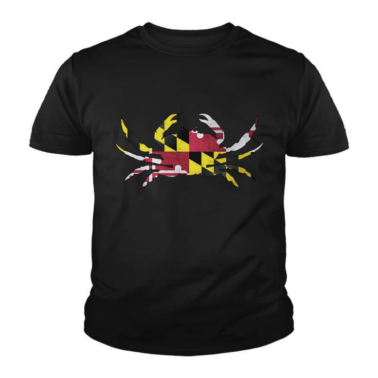 Maryland Flag Crab Tshirt Youth T-shirt