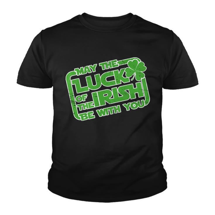 May The Luck Of The Irish Be With You Graphic Design Printed Casual Daily Basic Youth T-shirt