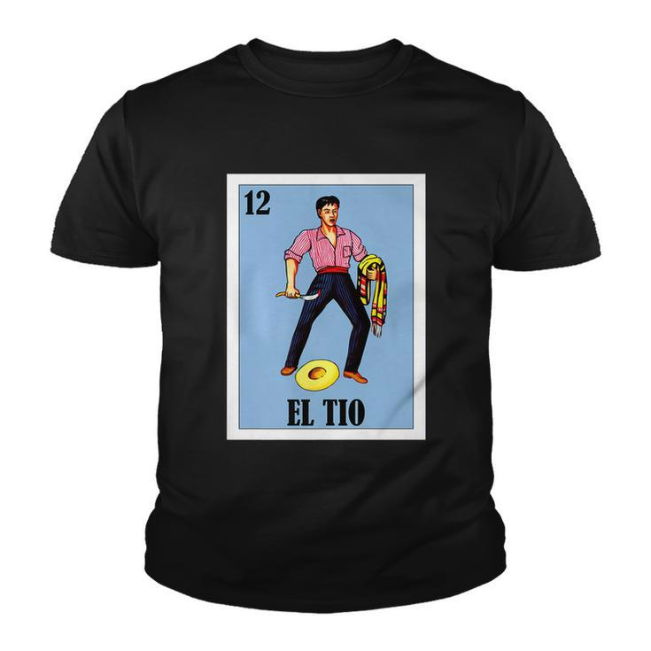 Mens Mexican Bingo Regalo Para Tio Lottery Parody El Tio Youth T-shirt