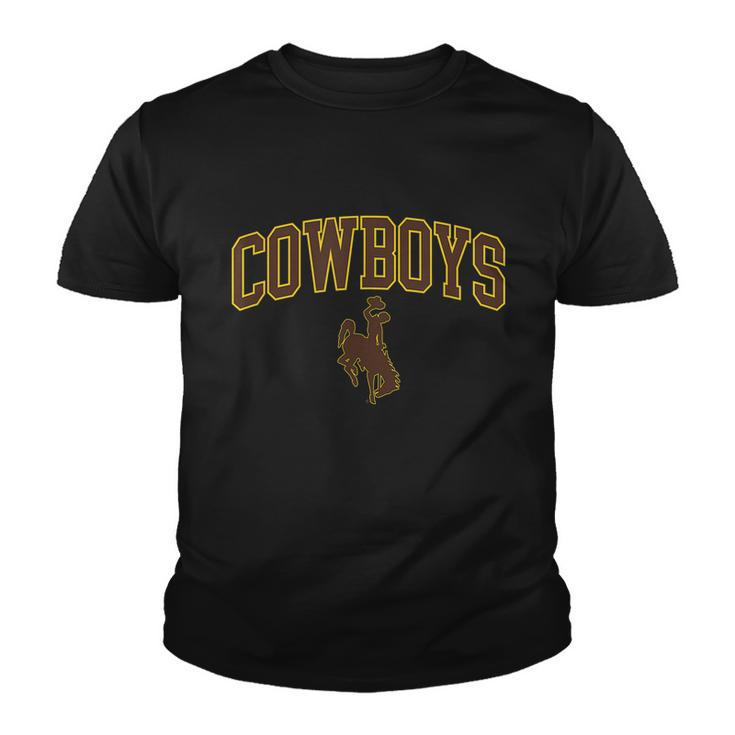 Mens Wyoming Cowboys Apparel Cowboys Arch & Logo Youth T-shirt