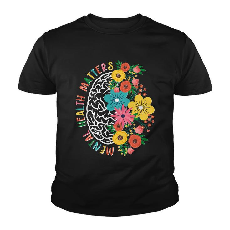 Mental Health Matters Flowering Mind Youth T-shirt